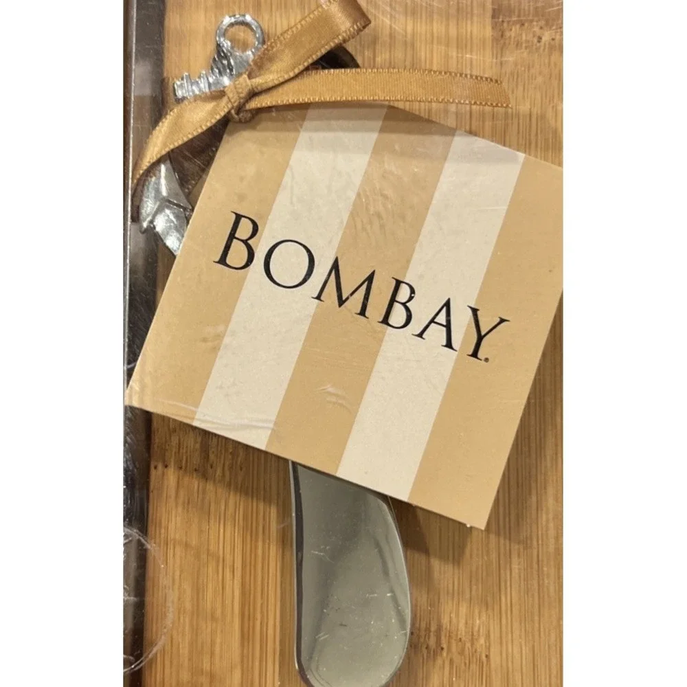 New Bombay 2 Piece Cutting Board and Spreader Nautical Anchor Cheese Appetizer‎